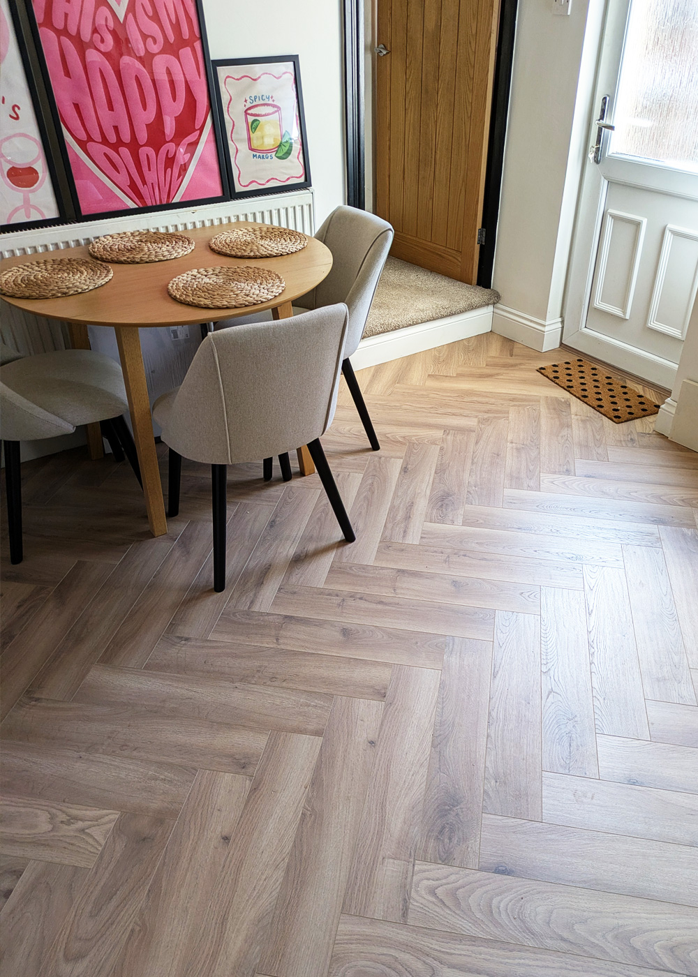 Light Oak Herringbone Flooring in Preston